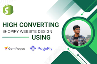 do a shopify website design with pagefly and gempages