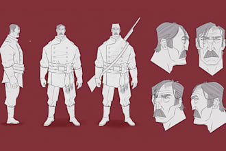 character sheet art commission 2d character game art tattoo design 3d vtuber sfw