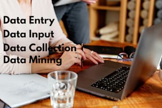 do data entry, data input, data extraction, collection, data mining
