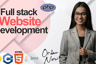 do website development as full stack web developer, front end, backend developer