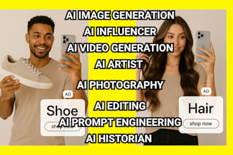 create photorealistic ai photography 3d ai influencer for amazon ebay shopify ai