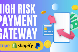 integrate stripe paypal klarna shopify payment crypto high risk payment gateway