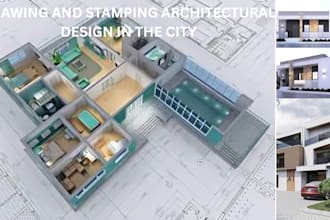 draft full architectural drawings with mep for construction and city permit