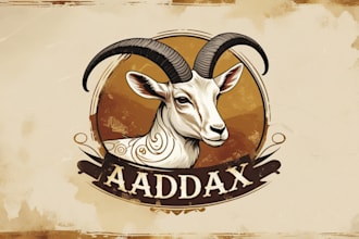 create awesome addax logo with free source file