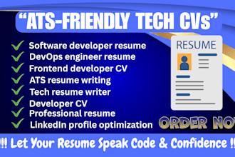 ats optimize tech resume software developer CV devops engineer resume writing