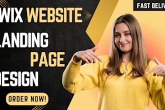 design and redesign wix  landing page, wix website, landing page wix store