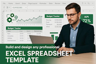 design automated excel spreadsheet googlesheet  template with formula