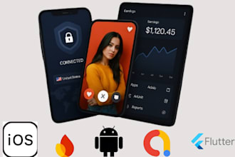 vpn app, android vpn, dating app, tinder app, flutter app, mobile app, admob app