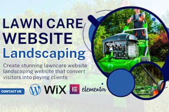 design professional landscaping website lawncare website gardening website