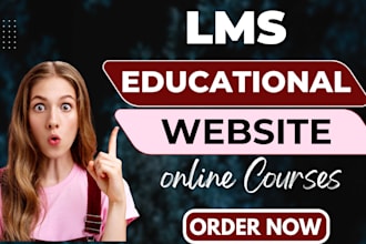 build lms elearning website online course website lms educational website