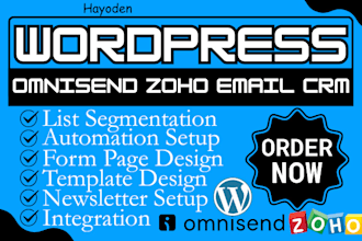 setup wordpress omnisend email newsletter zoho email template forms design