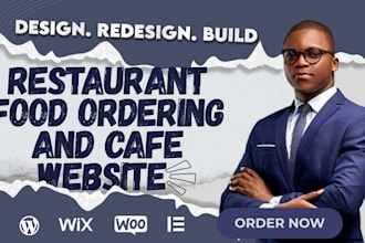 restaurant website, online food ordering, cafe website with wordpress elementor