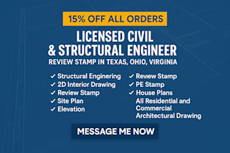 review stamp as licensed civil and structural engineer in texas ohio virginia