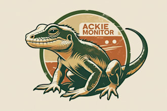 do unique ackie monitor logo for your business