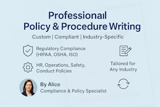 write professional policies and procedures for your business or organization