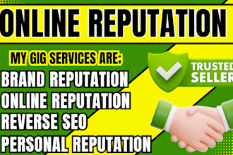 do online reputation management to suppress negative link on google, reverse SEO
