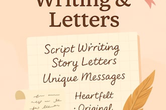 write creative letters and story style messages
