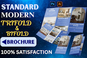 create quality trifold brochure bifold marketing brochure design flyer leaflet