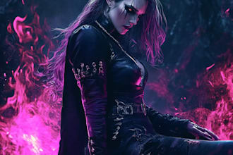 do realistic fantasy horror character from your imagination