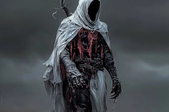 draw fantasy or horror character illustration