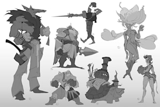 create 2d line art fine art design