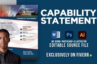 design capability statement that win government contract business