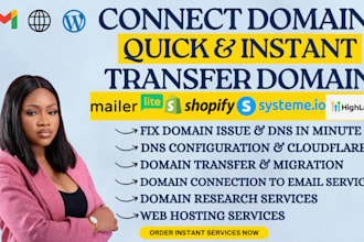 connect, transfer, fix, or redirect domain, subdomain to godaddy, ghl, shopify
