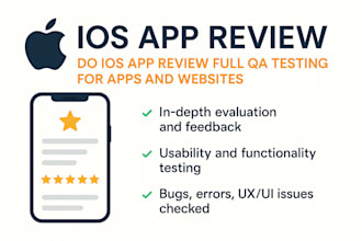do ios app review full QA testing for apps and websites