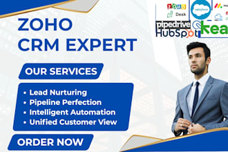setup zoho CRM lead management email integration dashboard analytics contact mgt
