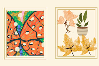 create custom trendy printable wall art design, canvas,3d decor for etsy, amazon