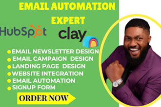 hubspot CRM landing page automation clay com workflow expert