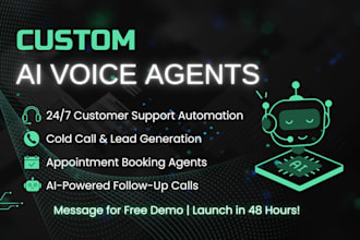 build ai voice agents for customer support, appointment booking, sales, lead gen