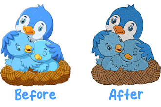 do high quality embroidery digitizing in dst, pes, jef, or vp3 format