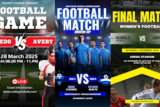design professional sport flyers for your tournament