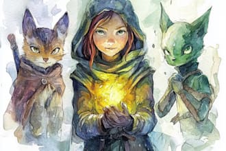 do a watercolor or fantasy portrait and dnd party