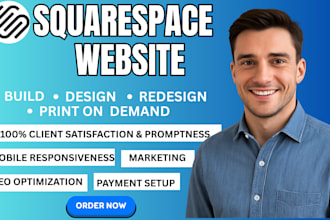 design or redesign squarespace website, ecommerce store or landing page