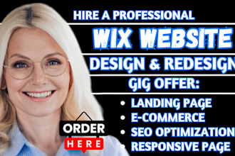 do wix website design, redesign wix website or wix online store