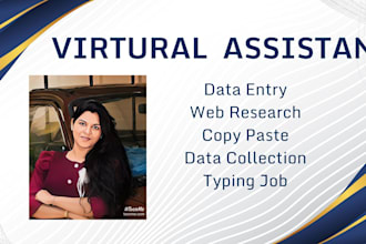 do data entry, web research, copy paste and excel data entry jobs