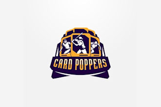 design card poppers collector card display logo