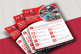design eyecatching charity and donation fundraising flyers