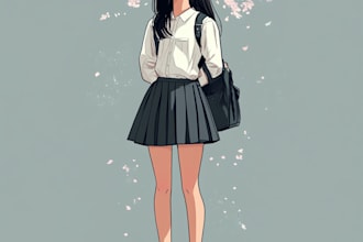 illustrate anime character sheet in best detail