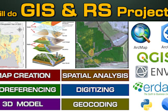 do gis mapping and spatial analysis, digitization of maps with arcgis, qgis
