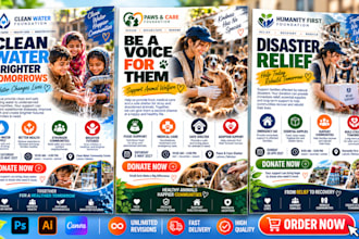 design ngo flyer, fundraiser event flyer, charity flyer