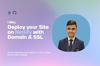 deploy your site on netlify with domain and SSL