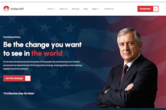 create a responsive political website for you