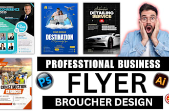 design create professional digital business flyer pamphlet leaflet brochure make
