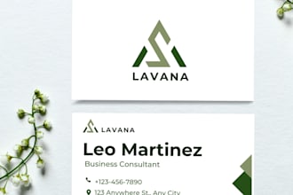 design a professional and modern business or visiting card