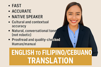 translate english to filipino cebuano native human or natural