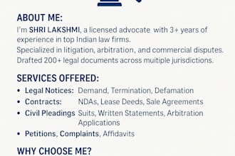 draft legal contracts, notices, and pleadings for you