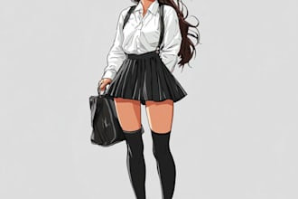draw anime illustration, anime character vtuber, fanarts,